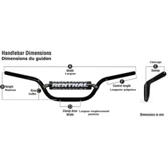 RENTHAL ATV 7/8" 677 Spezieller Quad Lenker 677-01-SI-03-219