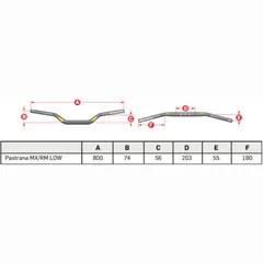 PRO TAPER Evo Pastrana MX/RM Low Handlebar