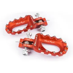 S3 Hard Rock Footrests Aluminium Orange for Beta, for: Gas Gas, Sherco
