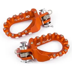 S3 Hard Rock Enduro Footrests Aluminium Orange for KTM, TM Racing, Husqvarna