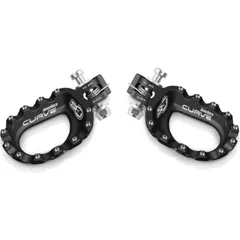 S3 Curve Footrests Aluminium Black for Beta, for: Gas Gas, Sherco