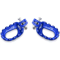 S3 Curve Footrests Aluminium Blue for Beta, for: Gas Gas, Sherco