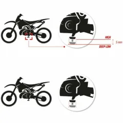 S3 Curve High Footrests Black KTM/Husqvarna for GAS GAS