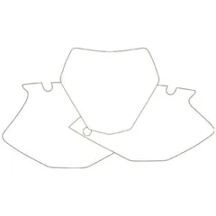 BLACKBIRD Plate Stickers Blanc for: Yamaha YZF250 for Yamaha YZ250F