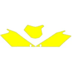 BLACKBIRD Plate Stickers Yellow Gas Gas for GAS GAS EC125, EC200, EC250F