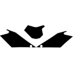 BLACKBIRD Plate Stickers Black Gas Gas EC for GAS GAS EC125, EC200, EC250F