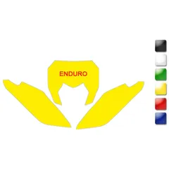 BLACKBIRD Plate Stickers Yellow for: Sherco for 250SEF-R, 250SEF-R, 250SE-R