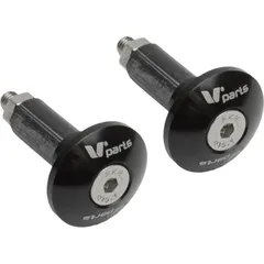 V-PARTS Bar End Ø12-18mm Black