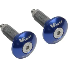 V-PARTS Bar End Ø12-18mm Blue