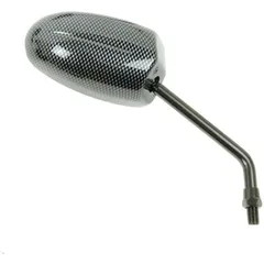 V PARTS F1 Oval Right Left Thread Mirror Universal M10/125 - Carbon (1pc)