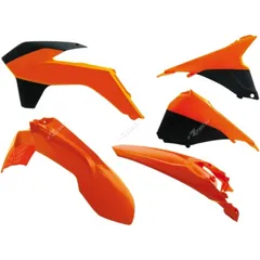 RACETECH Plastic Kit OEM Colour (2014) Orange/Black for: KTM EXC/EXC-F 125 AND + for 125EXC, 250EXC, 250EXC-F