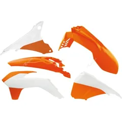 RACETECH Plastic Kit OEM Color (15-16) Orange/White for: KTM for 125EXC, 250EXC, 250EXC-F