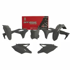 RACETECH Plastic Kit Quantum Grey for Kawasaki KX250, KX250F
