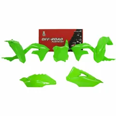 RACETECH Plastic Kit Neon Green for: Kawasaki KX450F for KX250