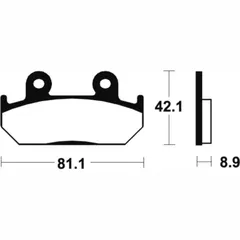 TECNIUM Bremsbelage MTR93 Sintermetall für Honda CB450, CBR250F, CBR500F