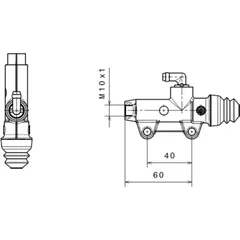 BREMBO Bremshauptzylinder hinten Ømm Natur