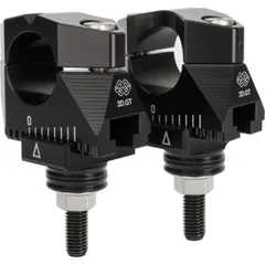 GILLES 2DGT Adjustable Bar Mounts Black for: Triumph Street Triple 675/1050 for SPEEDTRIPLE1050, STREETTRIPLE675