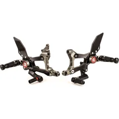 GILLES TOOLING MUE2 Einstellbare Fußrastenanlage Schwarz für: Ducati Panigale V4 für PANIGALEV4
