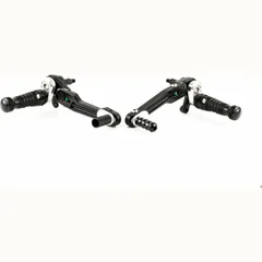 GILLES TOOLING RCT10GT Einstellbare Fußrastenanlage Schwarz/Silber für: Ducati Scrambler 800/1100 für SCRAMBLER1100, SCRAMBLER800