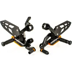 GILLES TOOLING VCR38GT Einstellbare Fußrastenanlage Schwarz/Orange für: KTM 790 Duke für 790DUKE, 890DUKE