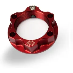 GILLES TOOLING Lenkspindelmutter M24X1,5 Rot für Suzuki DL1000V-STROM, GSX1300B-KING, GSX1300HAYABUSA