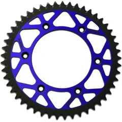 PBR Twin Color Kettenrad Blau/Schwarz 51 Zähne Aluminium ultraleichtes selbstreinigendes Kettenrad Hart eloxiert 520 Pitch Typ 899 für KTM, Husaberg, Husqvarna