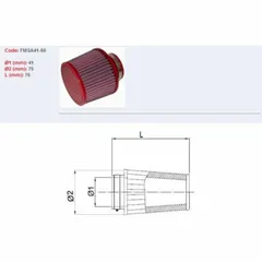 BMC Luftfilter konisch Ø 41 mm - FMSA41-60