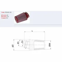 BMC Luftfilter konisch Ø 60 mm - FBSA60-128
