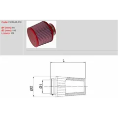 BMC Luftfilter konisch Ø 66 mm - FMSA66-110