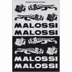 Malossi Aufkleber-Blätter schwarz/silber 3 Stück