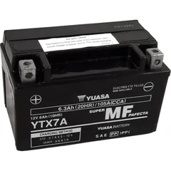 YUASA W/C Battery Maintenance Free Factory Activated - YTX7A FA for SYM, Kymco, Peugeot