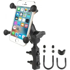 RAM MOUNTS X-Grip® Short Arm Phone Holder with Brake/Clutch Reservoir U-Bolt Base für Honda, Yamaha, Suzuki