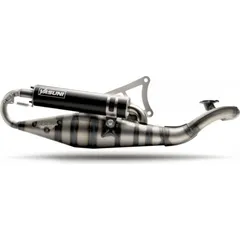 YASUNI Carrera 10 Full Exhaust System Schwarz - Minarelli Horizontal für Yamaha, Aprilia, MBK