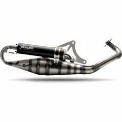 YASUNI Carrera 10 Full Exhaust System Black - for: Piaggio for NRG50, NTT50, TYPHOON50 Gilera RUNNER50, STALKER50