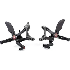 GILLES TOOLING MUE2 Adjustable Rearset - Schwarz für: Ducati für STREETFIGHTERV4