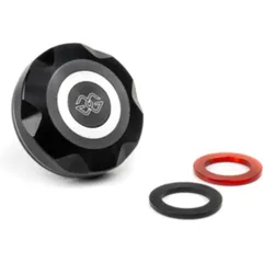 GILLES TOOLING Rear Brake Fluid Contenair Cover - Schwarz für Ducati, Aprilia, BMW