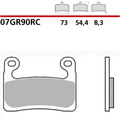 BREMBO Racing Carbon Ceramic Brake Pads - 07GR90RC für BMW R1250GS, R1250GSADVENTURE, R1250RT