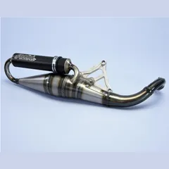 POLINI Scooter Team 4 Full Exhaust System Stainless Steel/Carbon - Peugeot Kisbee 50 for KISBEE502T