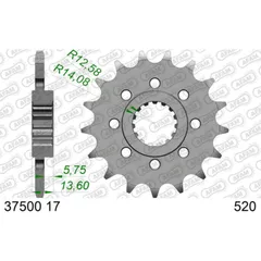 AFAM Steel Standard Front Sprocket 37500-520 für Aprilia RS660