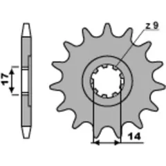 PBR Standard Stahlriztel vorne 210 - 428 210.15.18NC