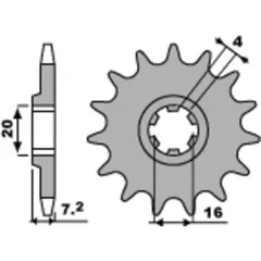 PBR Standard Stahlriztel vorne 413 - 420