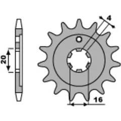 PBR Standard Stahlriztel vorne 555 - 428 555.15.18NC