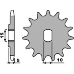 PBR Standard Stahlriztel vorne 590 - 415 590.11.18NC