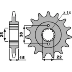 PBR Standard Stahlriztel vorne 7001 - 520