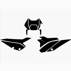 BLACKBIRD Plate Stickers - for: Beta RR 2T/4T for RR1252T, RR1254TMOTARD, RR2502T