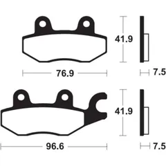 TECNIUM Sintered Metal Brake Pads - MF455 für Kawasaki NINJA400, Z400ABS
