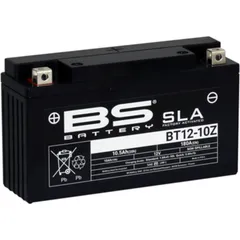 BS BATTERY SLA Battery Maintenance Free Factory Activated - BT12-10Z for Zontes 310T, 310V, 310X