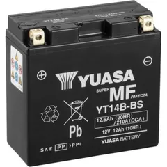 YUASA W/C Battery Maintenance Free Factory Activated - YT14B FA for Yamaha FJR1300, FZS1000, FZS1000S Hyosung GV650AQUILA
