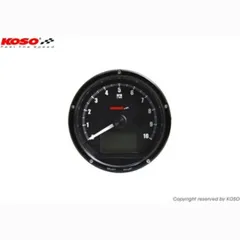 KOSO Tachometer and Speedometer Black face max 10000 RPM // max 360km/h (with shiftlight)