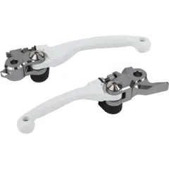 POLISPORT Pivot Unbreakable Lever Set White - for: KTM for 85SX, FREERIDE250R, FREERIDE350